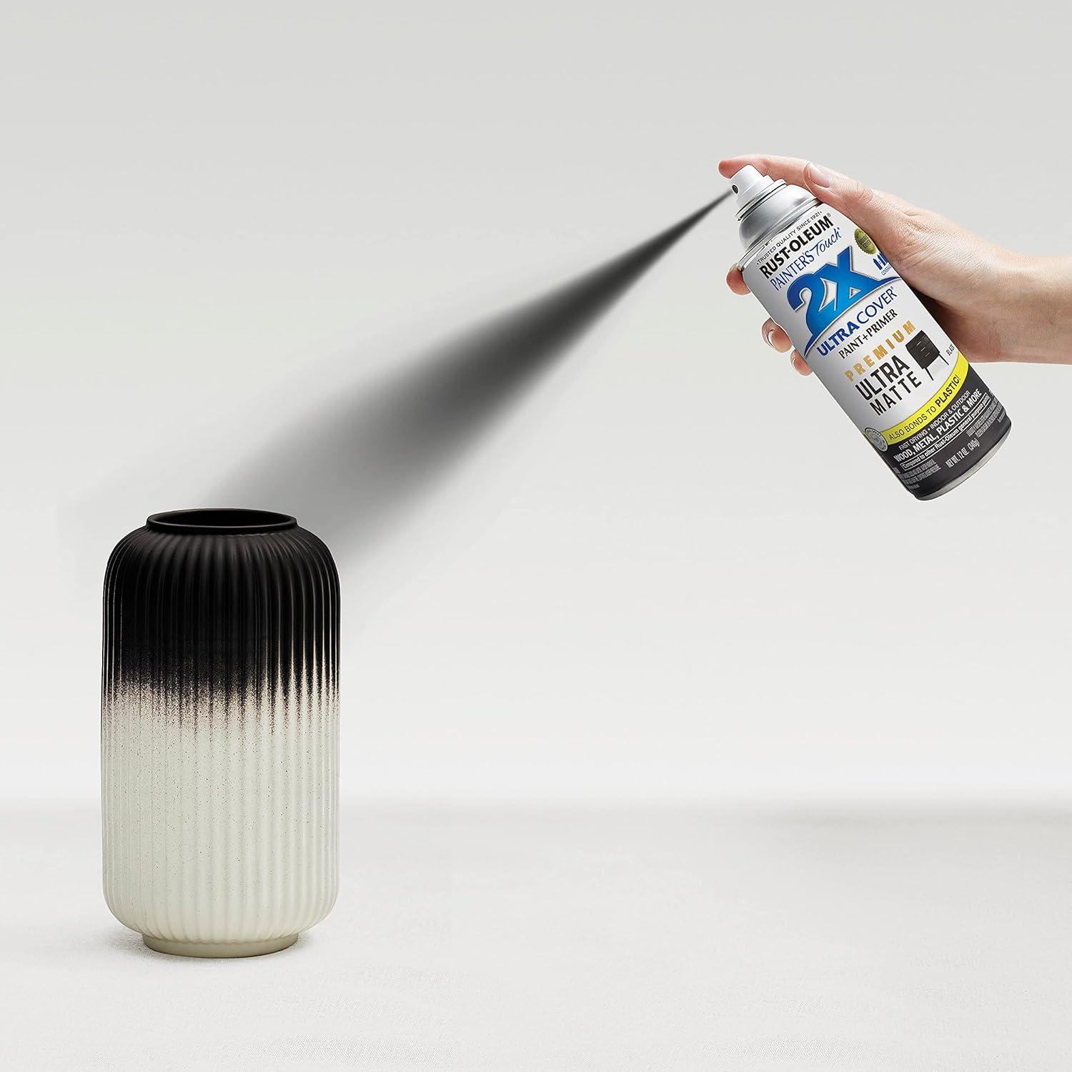 image:imageRustOleum 331182 Painters Touch 2X Ultra Cover Spray Paint 12 oz Ultra Matte Black