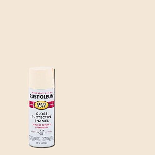 image:imageRustOleum 7798830 Stops Rust Spray Paint 12 oz SemiGloss BlackGloss Antique White