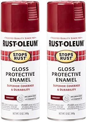 image:imageRustOleum 7798830 Stops Rust Spray Paint 12 oz SemiGloss BlackGloss Burgundy