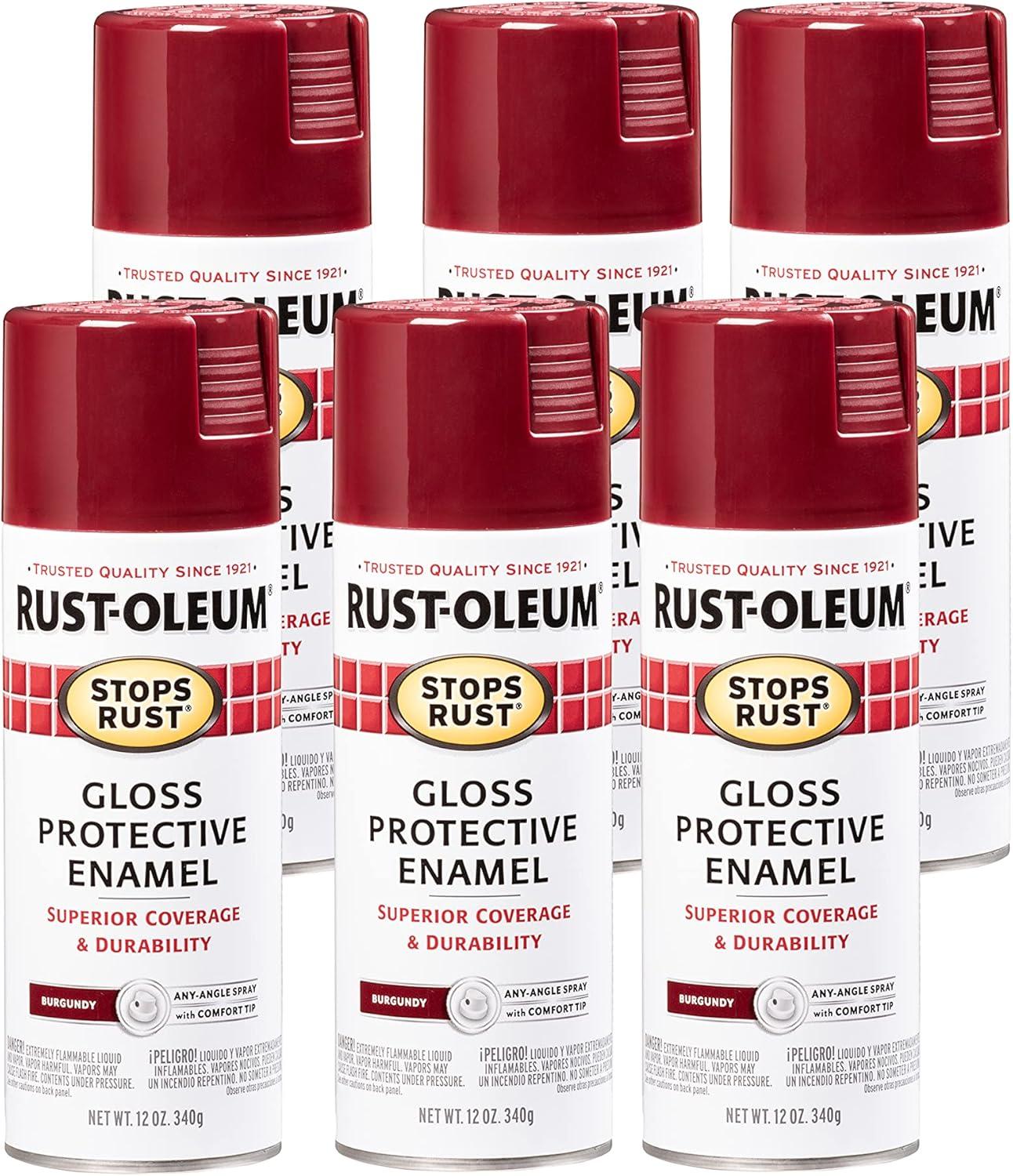 image:imageRustOleum 7798830 Stops Rust Spray Paint 12 oz SemiGloss BlackGloss Burgundy