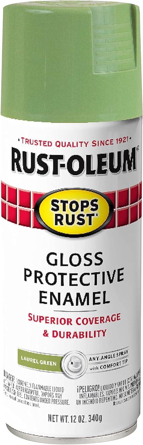 image:imageRustOleum 7798830 Stops Rust Spray Paint 12 oz SemiGloss BlackGloss Laurel Green