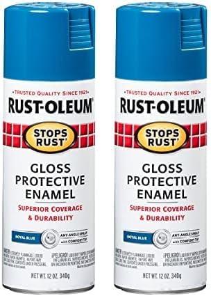 image:imageRustOleum 7798830 Stops Rust Spray Paint 12 oz SemiGloss BlackGloss Royal Blue