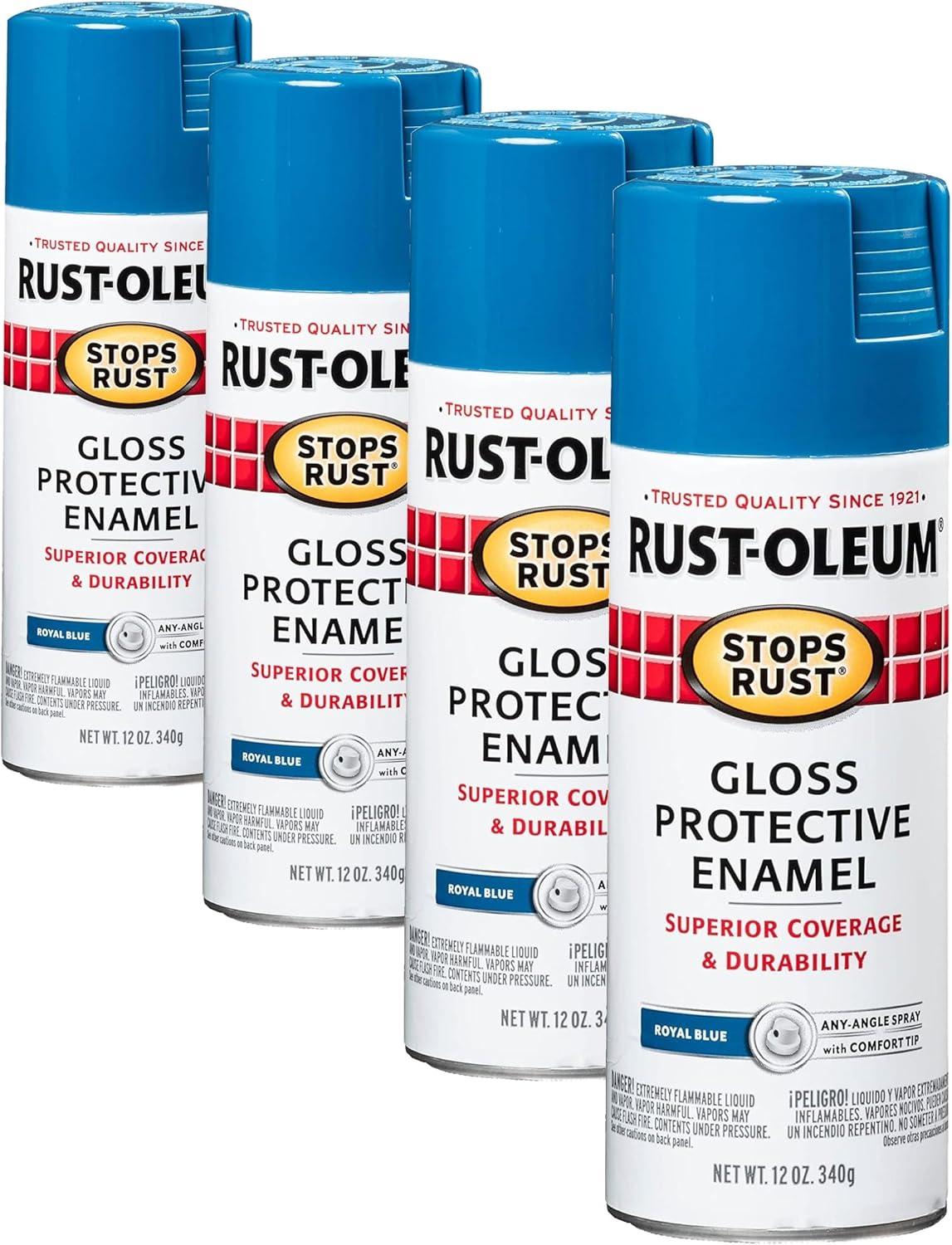 image:imageRustOleum 7798830 Stops Rust Spray Paint 12 oz SemiGloss BlackGloss Royal Blue