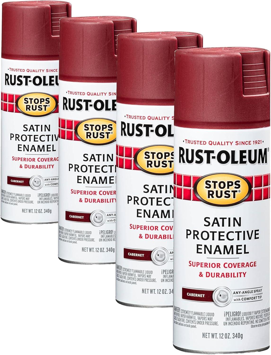 image:imageRustOleum 7798830 Stops Rust Spray Paint 12 oz SemiGloss BlackSatin Cabernet