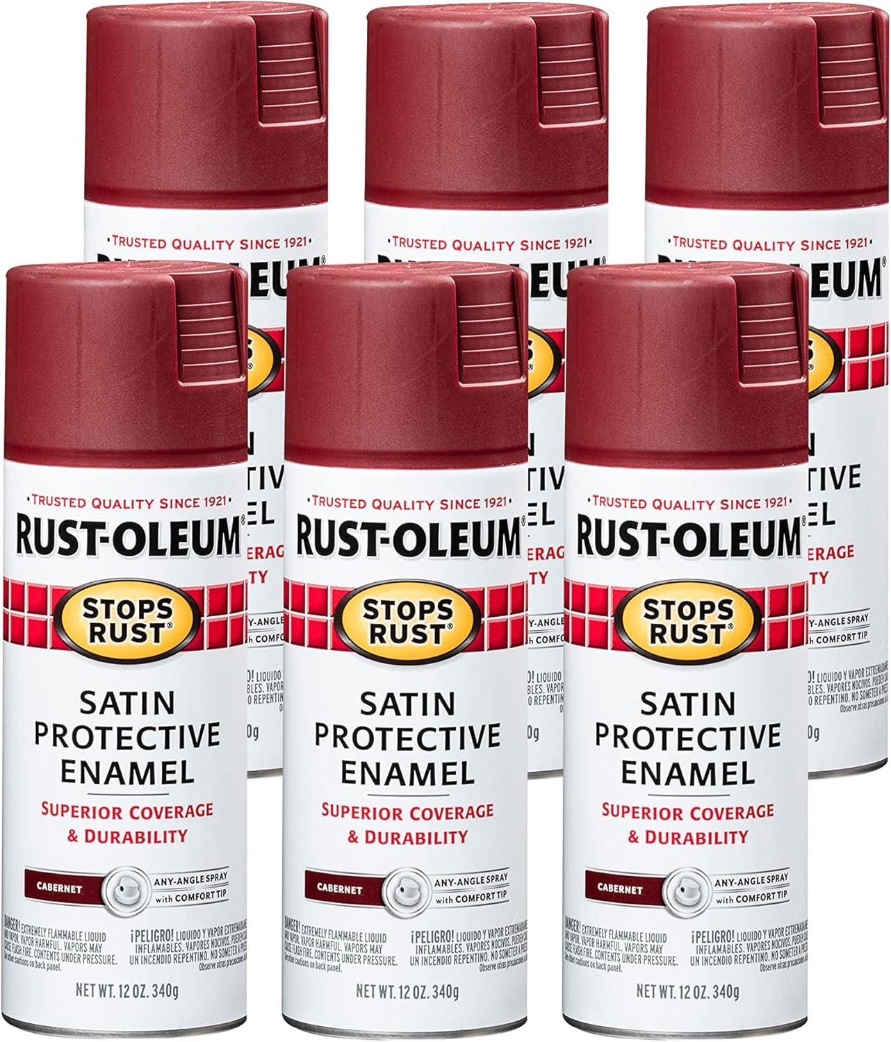 image:imageRustOleum 7798830 Stops Rust Spray Paint 12 oz SemiGloss BlackSatin Cabernet