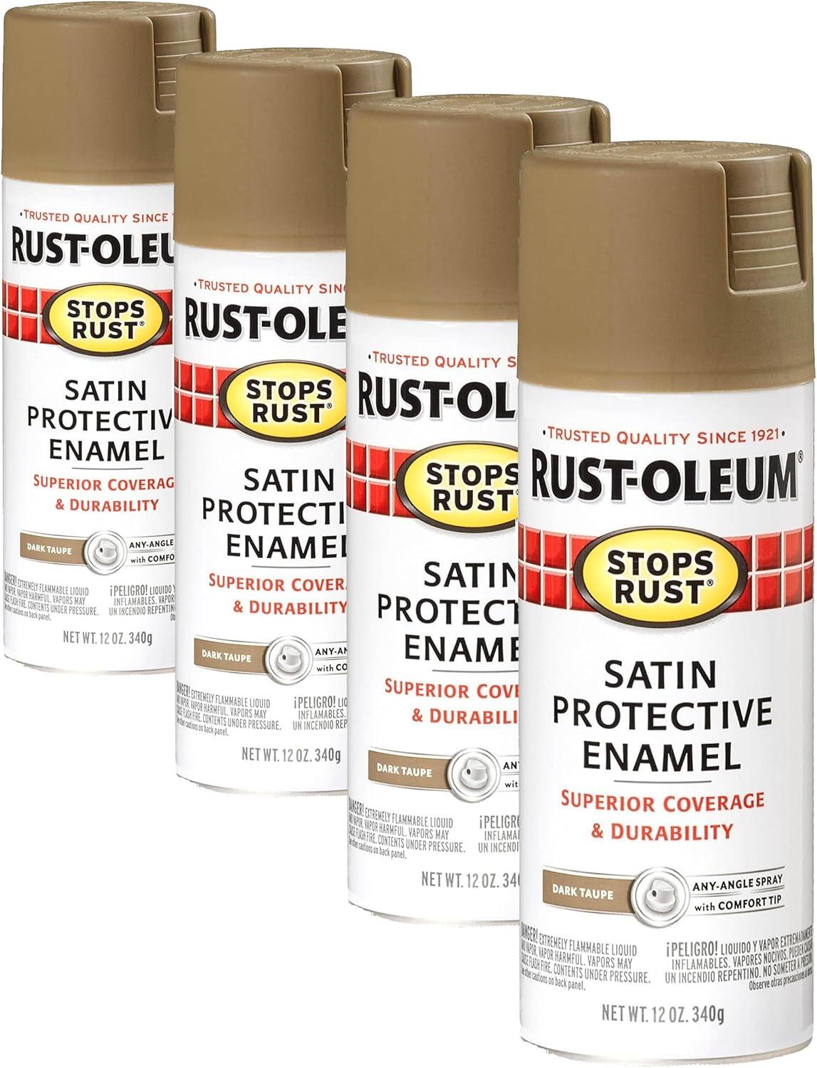 image:imageRustOleum 7798830 Stops Rust Spray Paint 12 oz SemiGloss BlackSatin Dark Taupe