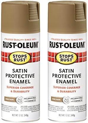 image:imageRustOleum 7798830 Stops Rust Spray Paint 12 oz SemiGloss BlackSatin Dark Taupe