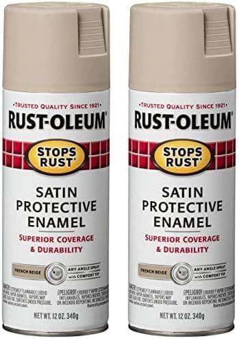 image:imageRustOleum 7798830 Stops Rust Spray Paint 12 oz SemiGloss BlackSatin French Beige