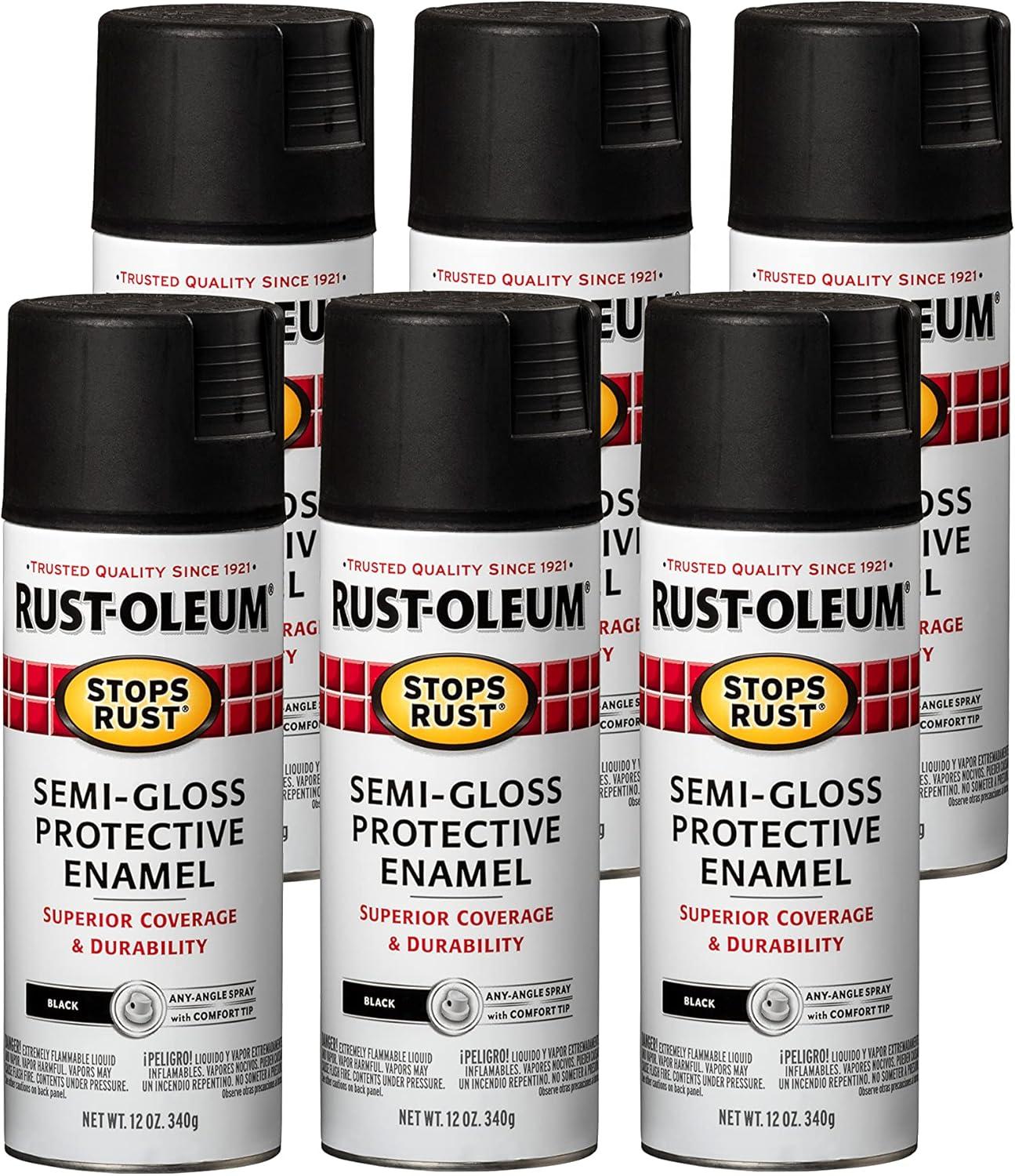image:imageRustOleum 7798830 Stops Rust Spray Paint 12 oz SemiGloss BlackSemiGloss Black