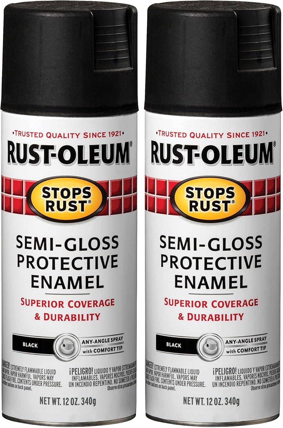 image:imageRustOleum 7798830 Stops Rust Spray Paint 12 oz SemiGloss BlackSemiGloss Black