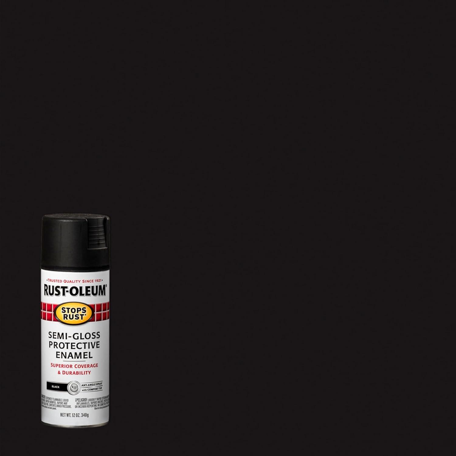 image:imageRustOleum 7798830 Stops Rust Spray Paint 12 oz SemiGloss BlackSemiGloss Black
