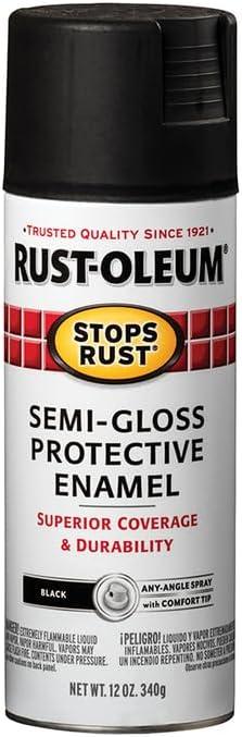 image:imageRustOleum 7798830 Stops Rust Spray Paint 12 oz SemiGloss BlackSemiGloss Black