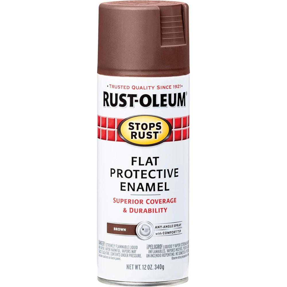 image:imageRustOleum 7798830 Stops Rust Spray Paint 12 oz SemiGloss BlackFlat Brown