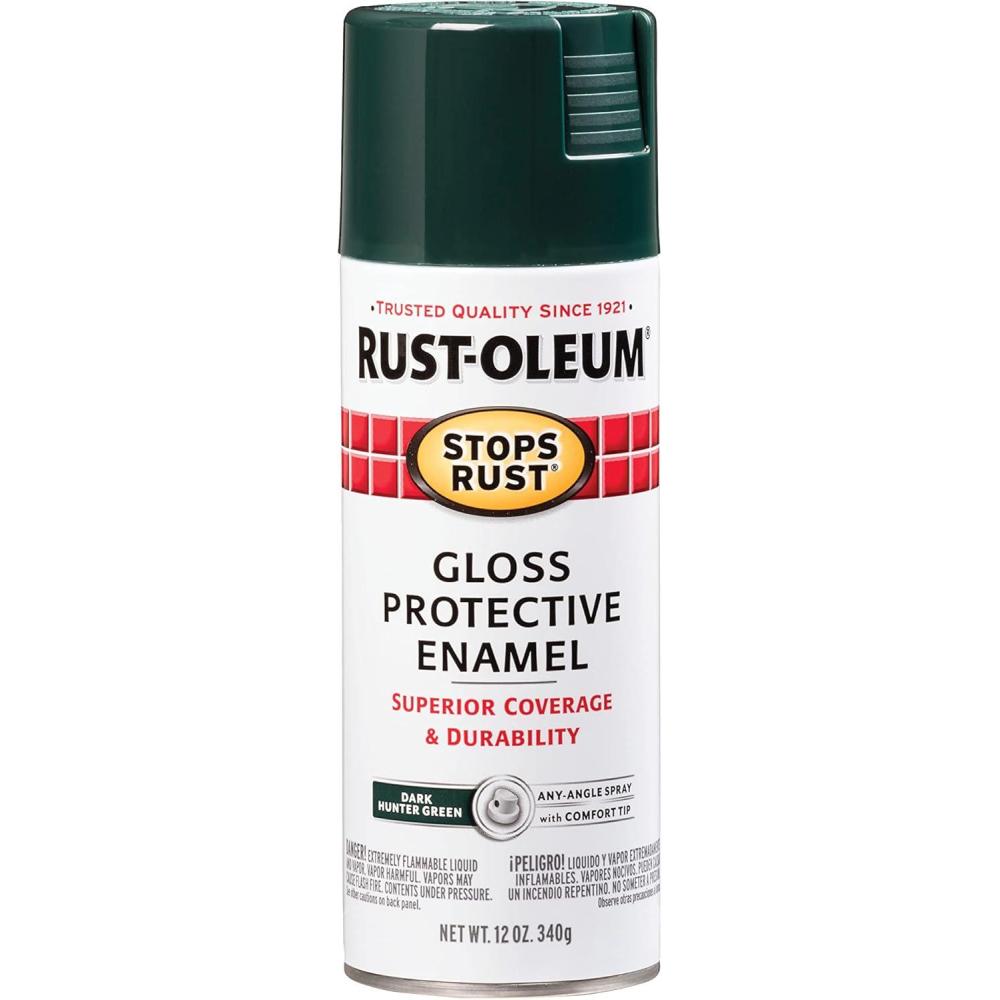 image:imageRustOleum 7798830 Stops Rust Spray Paint 12 oz SemiGloss BlackGloss Dark Hunter Green