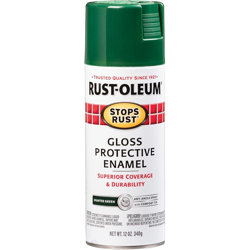 image:imageRustOleum 7798830 Stops Rust Spray Paint 12 oz SemiGloss BlackGloss Hunter Green