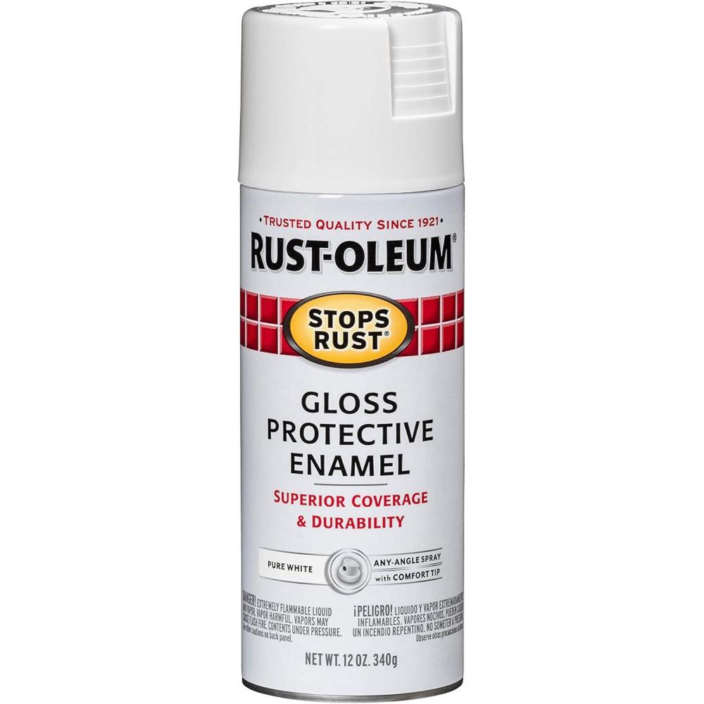 image:imageRustOleum 7798830 Stops Rust Spray Paint 12 oz SemiGloss BlackGloss Pure White