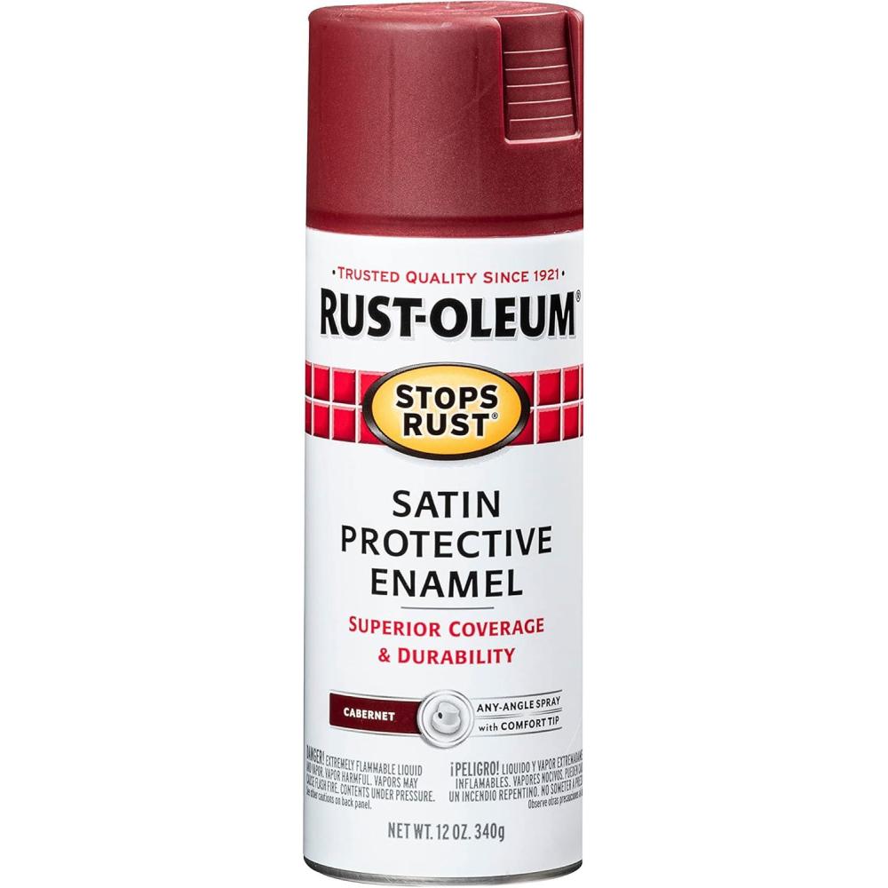 image:imageRustOleum 7798830 Stops Rust Spray Paint 12 oz SemiGloss BlackSatin Cabernet