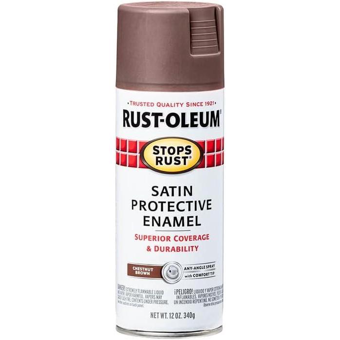 image:imageRustOleum 7798830 Stops Rust Spray Paint 12 oz SemiGloss BlackSatin Chestnut Brown