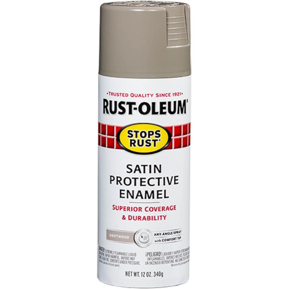 image:imageRustOleum 7798830 Stops Rust Spray Paint 12 oz SemiGloss BlackSatin Driftwood