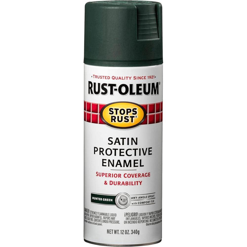 image:imageRustOleum 7798830 Stops Rust Spray Paint 12 oz SemiGloss BlackSatin Hunter Green