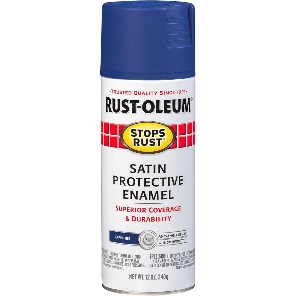 image:imageRustOleum 7798830 Stops Rust Spray Paint 12 oz SemiGloss BlackSatin Sapphire