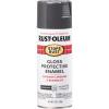 Rust-Oleum 7798830 Stops Rust Spray Paint, 12 oz, Semi-Gloss Black(Gloss Charcoal Gray)