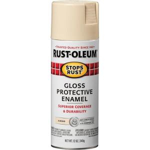 Rust-Oleum 7798830 Stops Rust Spray Paint, 12 oz, Semi-Gloss Black(Gloss Almond)