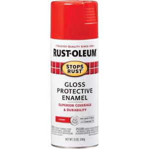 Rust-Oleum 7798830 Stops Rust Spray Paint, 12 oz, Semi-Gloss Black(Gloss Cherry)