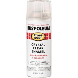 Rust-Oleum 7798830 Stops Rust Spray Paint, 12 oz, Semi-Gloss Black(Gloss Crystal Clear)