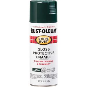 Rust-Oleum 7798830 Stops Rust Spray Paint, 12 oz, Semi-Gloss Black(Gloss Dark Hunter Green)