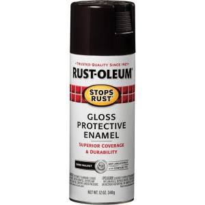 Rust-Oleum 7798830 Stops Rust Spray Paint, 12 oz, Semi-Gloss Black(Gloss Dark Walnut)