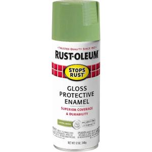 Rust-Oleum 7798830 Stops Rust Spray Paint, 12 oz, Semi-Gloss Black(Gloss Laurel Green)