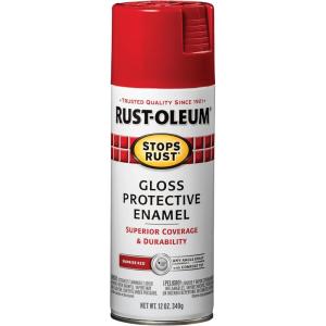 Rust-Oleum 7798830 Stops Rust Spray Paint, 12 oz, Semi-Gloss Black(Gloss Red Sunrise)
