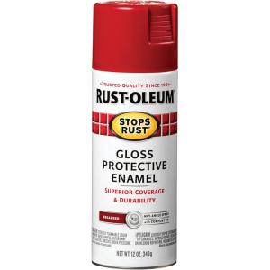 Rust-Oleum 7798830 Stops Rust Spray Paint, 12 oz, Semi-Gloss Black(Gloss Regal Red)