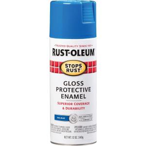 Rust-Oleum 7798830 Stops Rust Spray Paint, 12 oz, Semi-Gloss Black(Gloss Sail Blue)