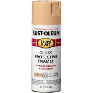 Rust-Oleum 7798830 Stops Rust Spray Paint, 12 oz, Semi-Gloss Black(Gloss Sand)