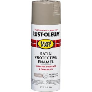 Rust-Oleum 7798830 Stops Rust Spray Paint, 12 oz, Semi-Gloss Black(Satin Driftwood)