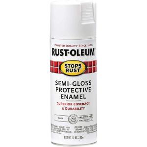 Rust-Oleum 7798830 Stops Rust Spray Paint, 12 oz, Semi-Gloss Black(Semi-Gloss White)