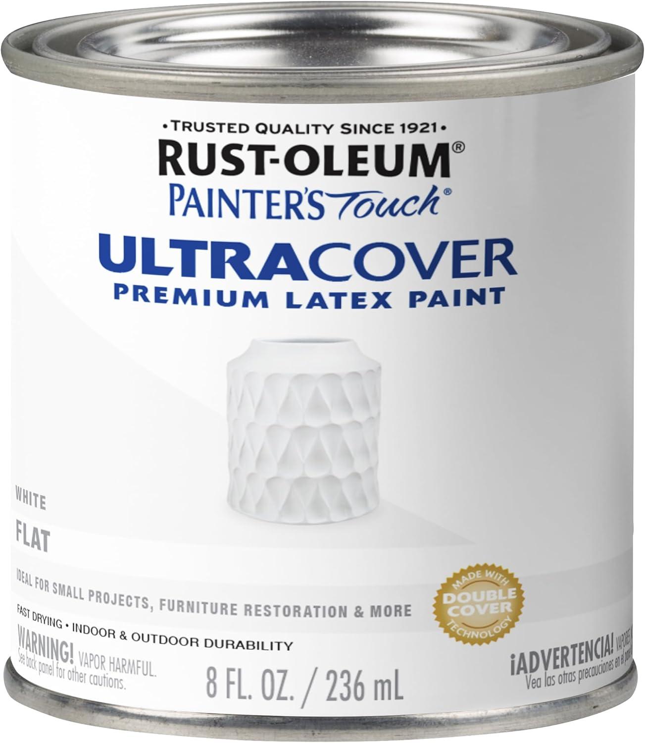 image:imageRustOleum 267334 Painters Touch Latex Paint Quart Satin Hunt Club Green 1 Quarts Pack of 1Flat White