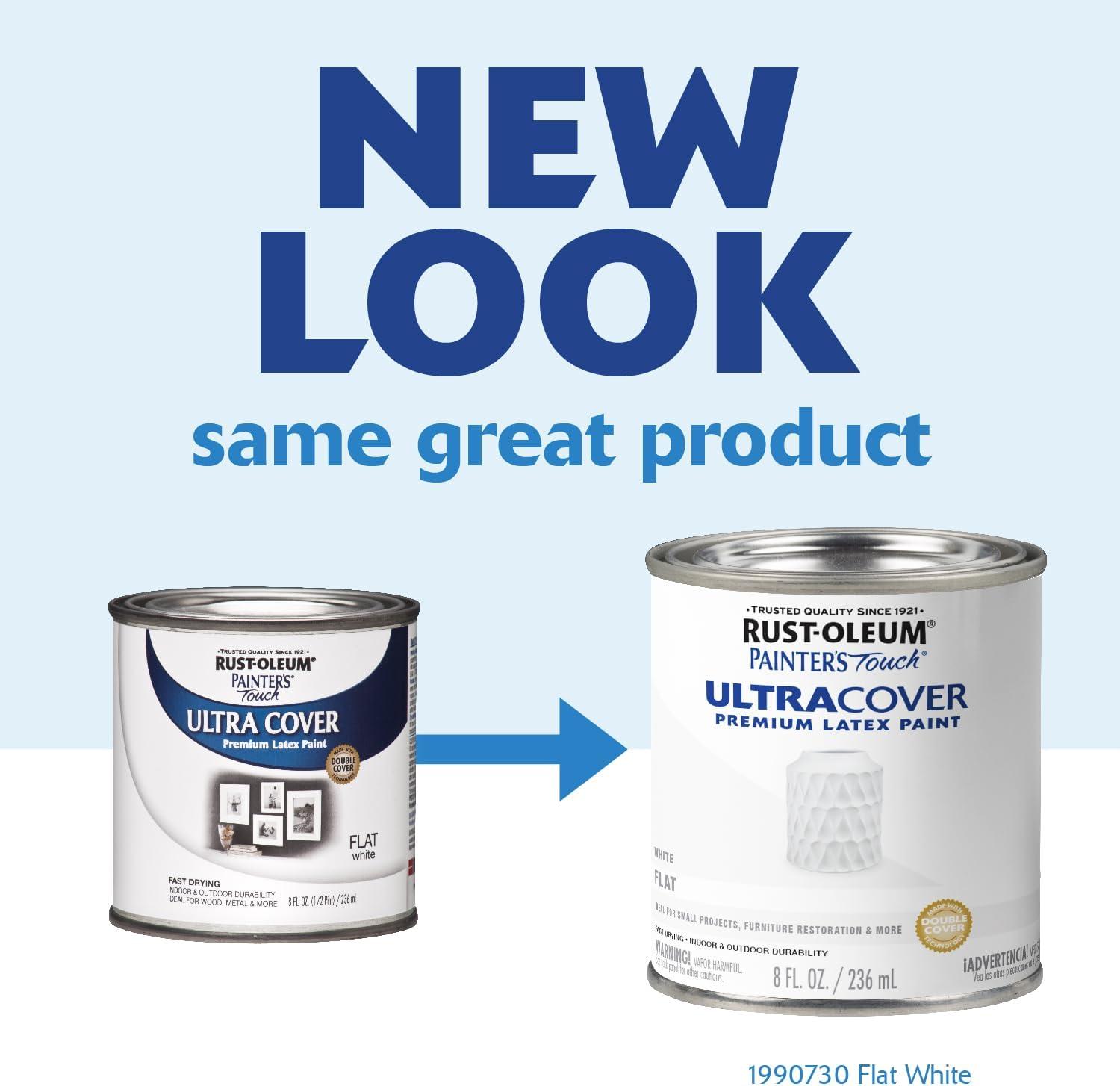 image:imageRustOleum 267334 Painters Touch Latex Paint Quart Satin Hunt Club Green 1 Quarts Pack of 1Flat White