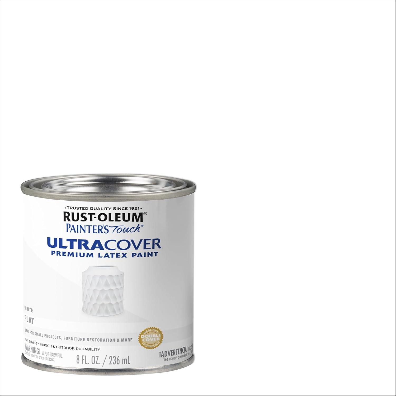 image:imageRustOleum 267334 Painters Touch Latex Paint Quart Satin Hunt Club Green 1 Quarts Pack of 1Flat White