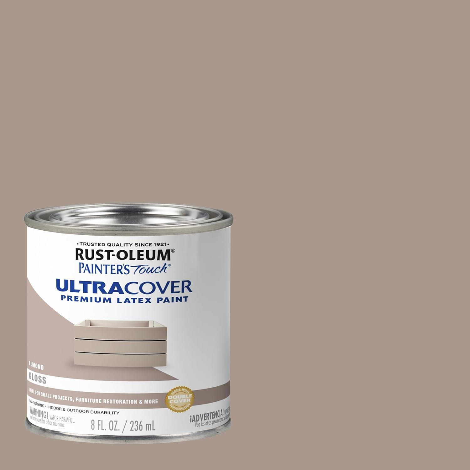 image:imageRustOleum 267334 Painters Touch Latex Paint Quart Satin Hunt Club Green 1 Quarts Pack of 1Gloss Almond