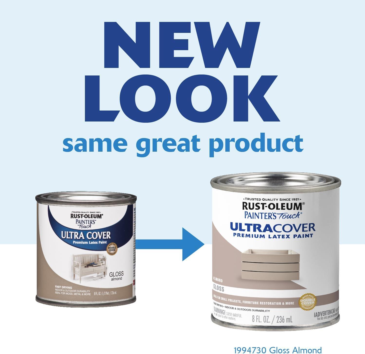 image:imageRustOleum 267334 Painters Touch Latex Paint Quart Satin Hunt Club Green 1 Quarts Pack of 1Gloss Almond