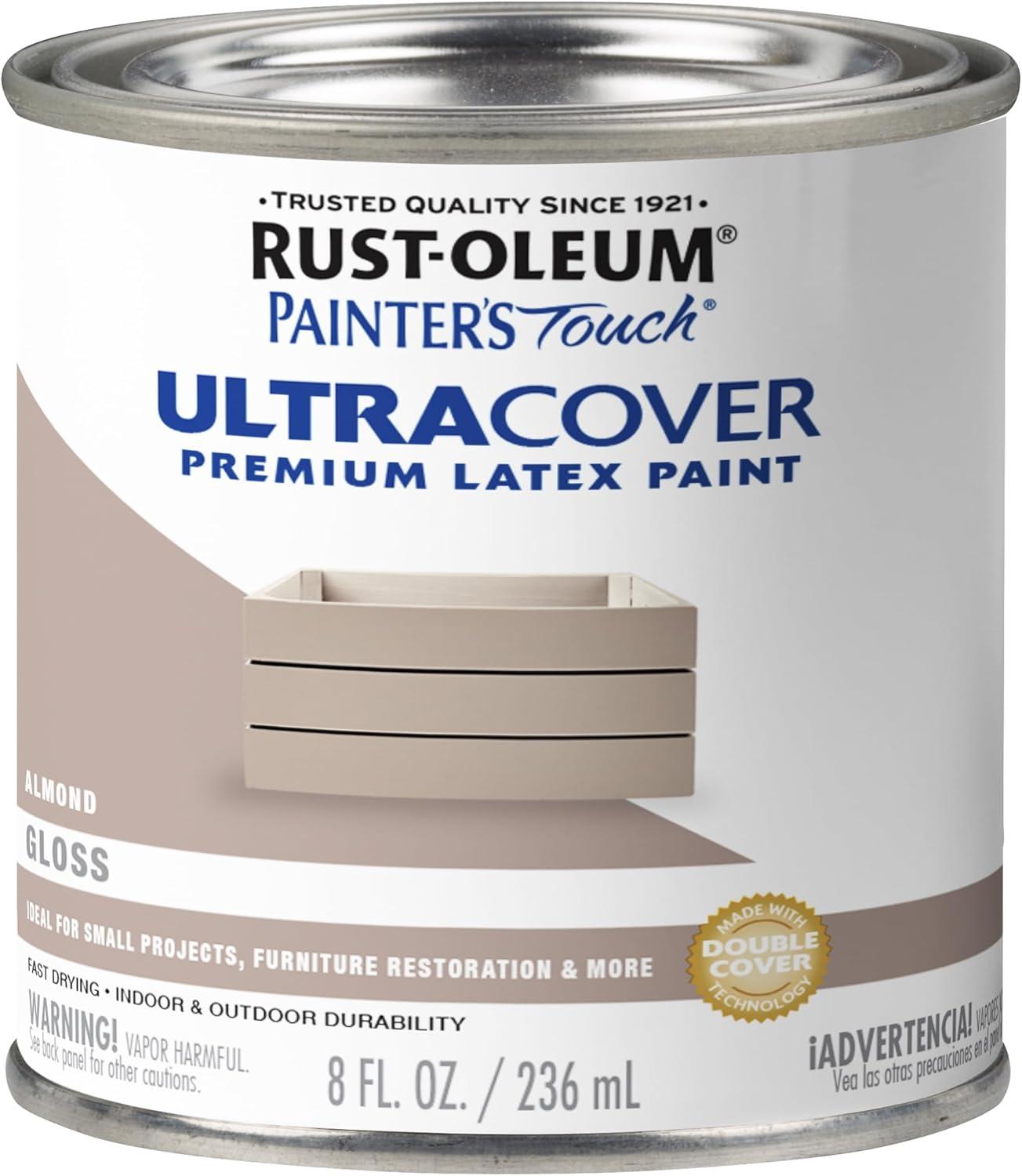 image:imageRustOleum 267334 Painters Touch Latex Paint Quart Satin Hunt Club Green 1 Quarts Pack of 1Gloss Almond