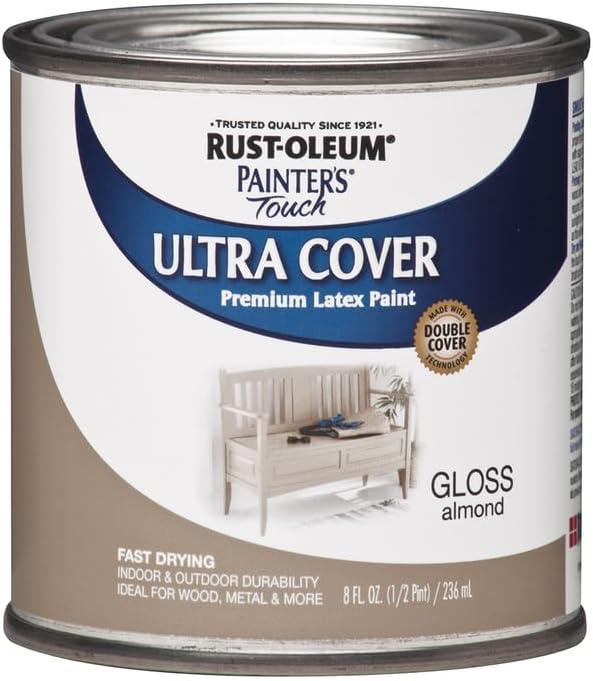 image:imageRustOleum 267334 Painters Touch Latex Paint Quart Satin Hunt Club Green 1 Quarts Pack of 1Gloss Almond