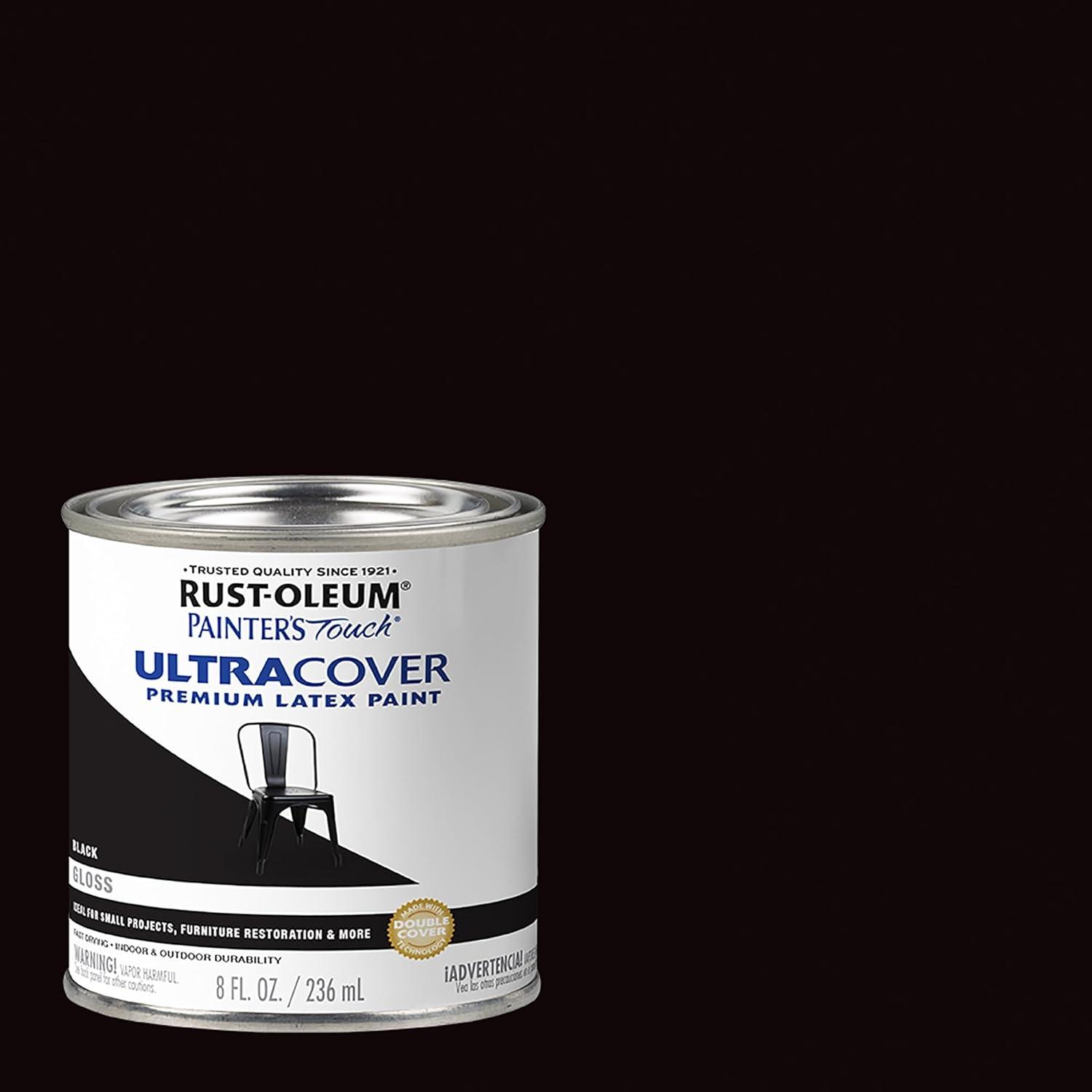 image:imageRustOleum 267334 Painters Touch Latex Paint Quart Satin Hunt Club Green 1 Quarts Pack of 1Gloss Black