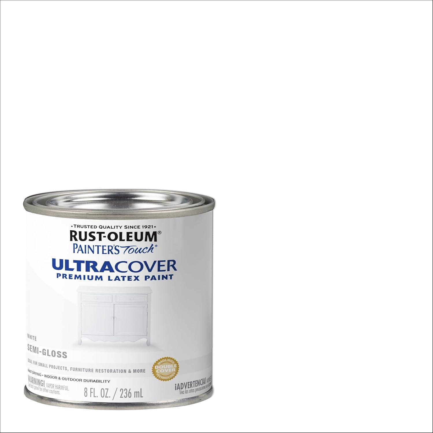 image:imageRustOleum 267334 Painters Touch Latex Paint Quart Satin Hunt Club Green 1 Quarts Pack of 1SemiGloss White