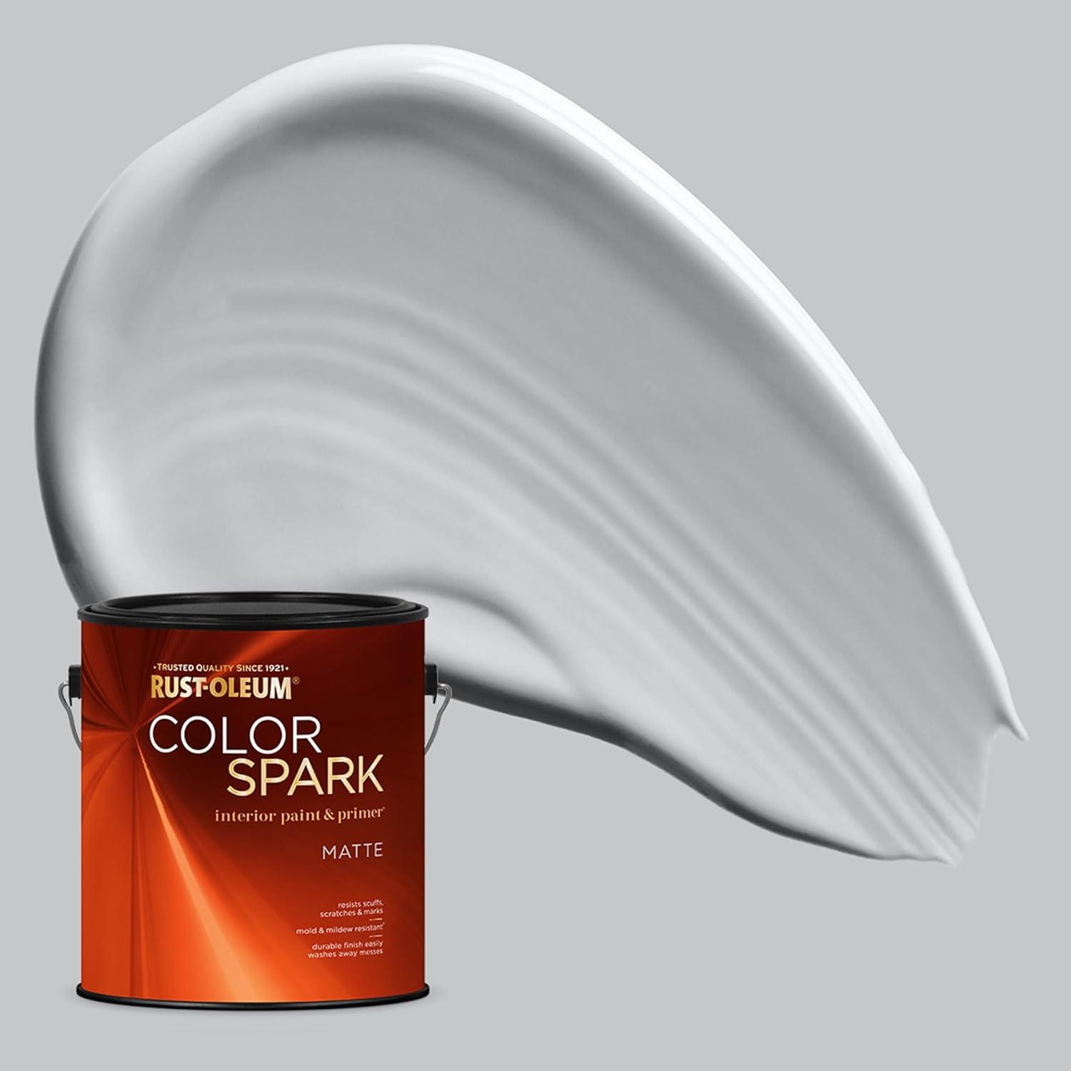 image:imageRustOleum Color Spark Interior Paint and Primer in One Eggshell Almond Macaron 1 GallonAshwood