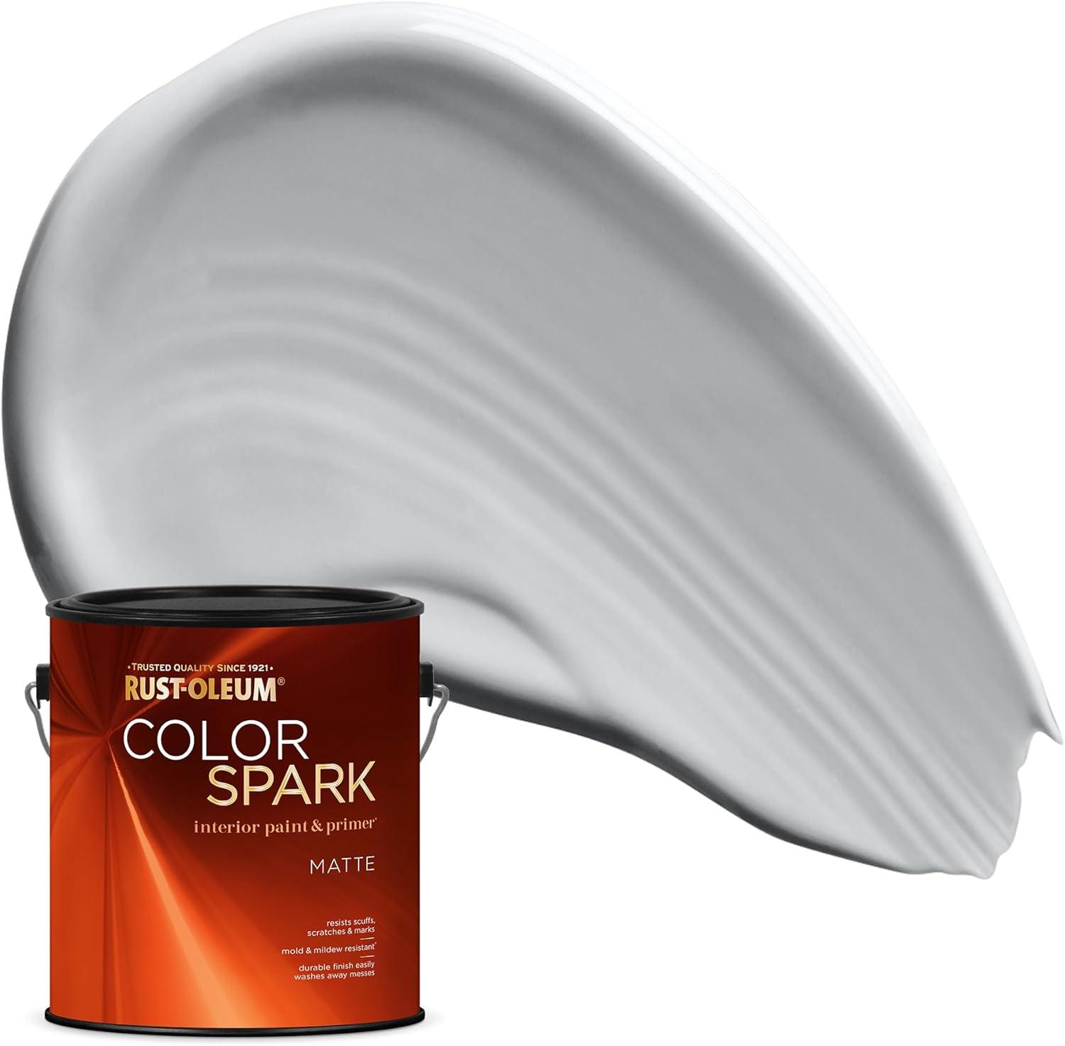 image:imageRustOleum Color Spark Interior Paint and Primer in One Eggshell Almond Macaron 1 GallonAshwood