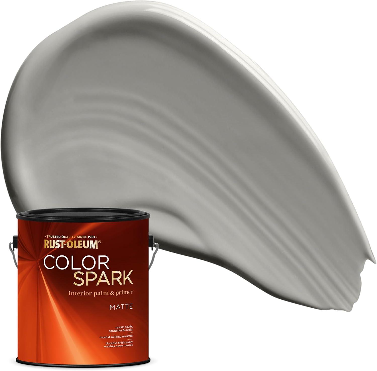 image:imageRustOleum Color Spark Interior Paint and Primer in One Eggshell Almond Macaron 1 GallonChiTown Skyline